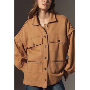 Pilcro by Anthropologie Microfleece Oversized Utility Jacket Honey Cotton  XS /S
